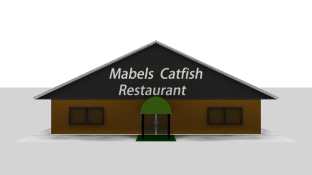 catfish restaurant Modelo 3D .c4d .max .obj .3ds .fbx .stl .blend 