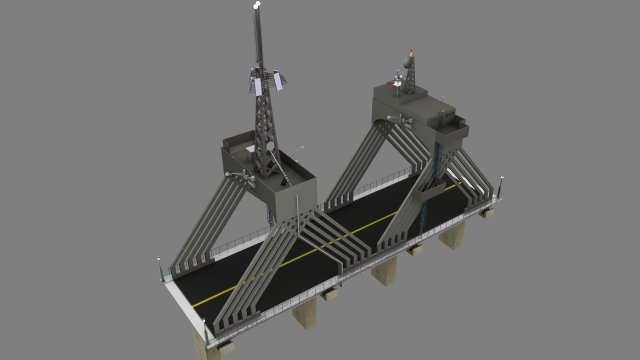 utility bridge 3Dモデル .c4d .max .obj .3ds .fbx .stl .blend 