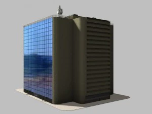 edificio de oficinas sencillo Modelo 3D