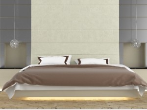 classic bed and leather bedisde Modèle 3D