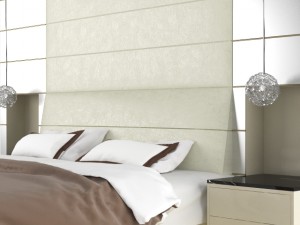 classic bed and leather bedisde Modèle 3D