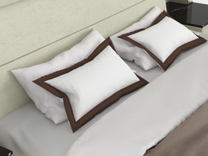 classic bed and leather bedisde Modèle 3D
