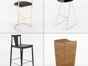 bar stool sets 3D Model