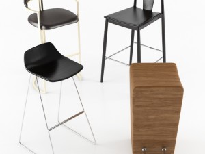 bar stool sets 3D Model