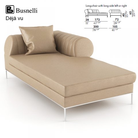 busnelli deja vu long chair 3D Model .c4d .max .obj .3ds .fbx .stl .blend 