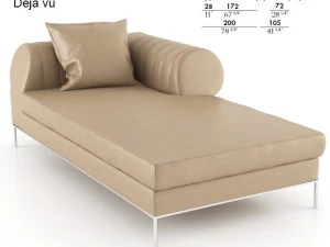 Długie krzesło Busnelli Deja Vu Model 3D