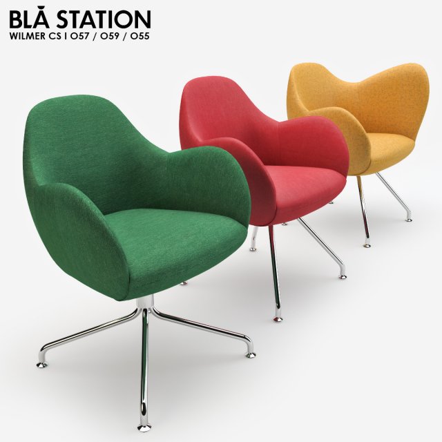 bla station wilmer chair set Modelo 3D .c4d .max .obj .3ds .fbx .stl .blend 