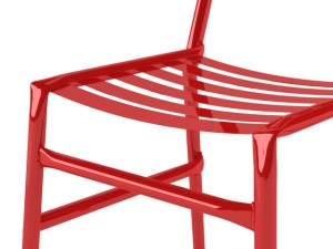straw o35 modern metal chair Model 3D
