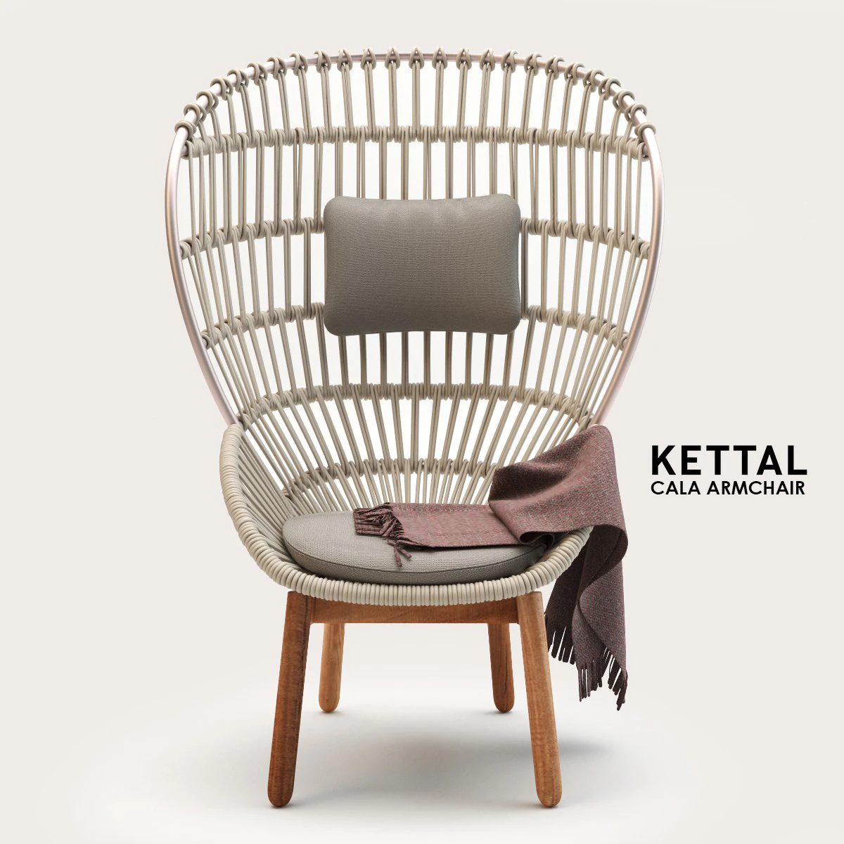 kettal cala armchair 3D Model .c4d .max .obj .3ds .fbx .stl .blend