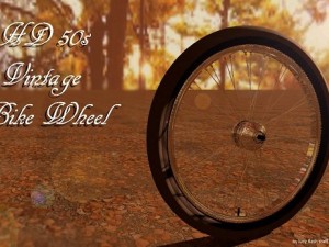 hd  1950 american  bike wheel 3D Model