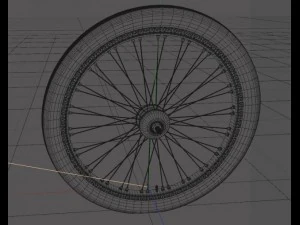 hd  1950 american  bike wheel 3D Model