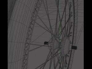 hd  1950 american  bike wheel 3D Модель