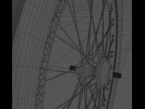 hd  1950 american  bike wheel 3D Model