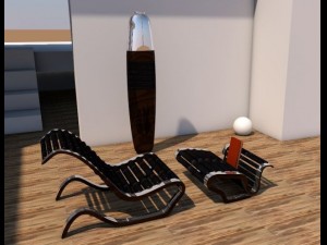 lounge area v 15 modern furniture 3D Модель