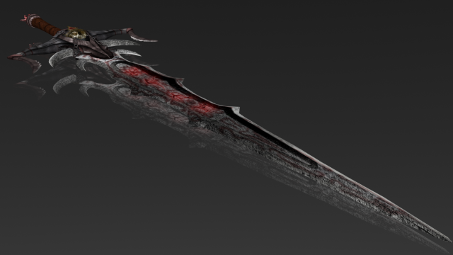 sword of the death lord 3D Модель .c4d .max .obj .3ds .fbx .stl .blend 