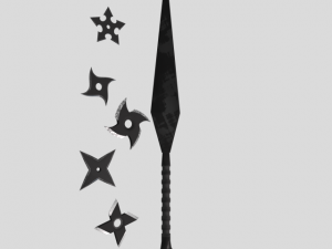 ninja shuriken and kunai collection 3D Модель