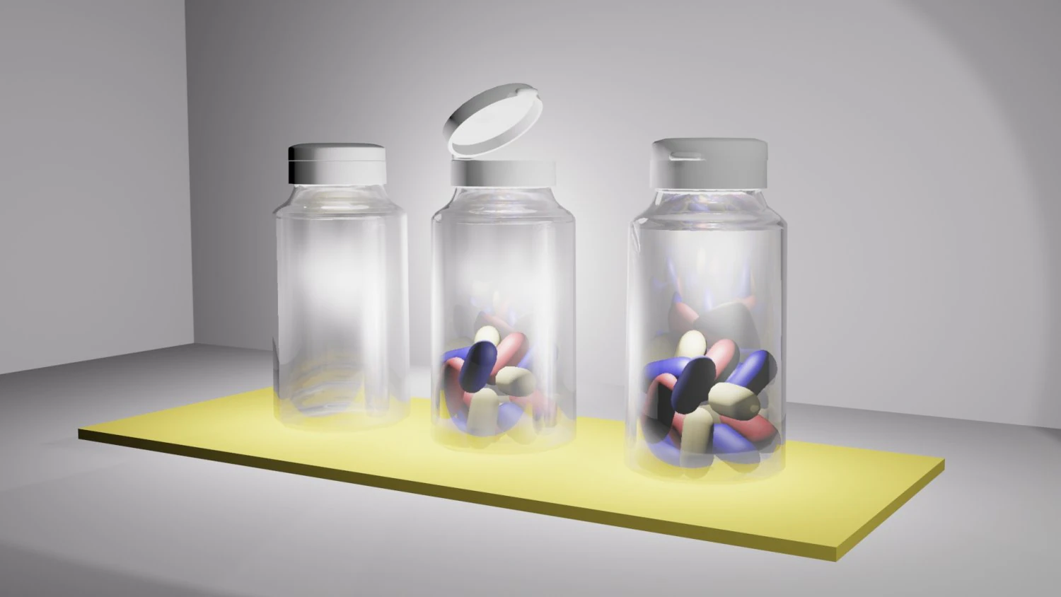 Bottle for pills 3D Model .c4d .max .obj .3ds .fbx .stl .blend 
