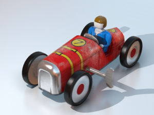 metal toy car Model 3D