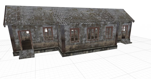 abandoned house 3D Model .c4d .max .obj .3ds .fbx .stl .blend 