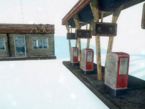 abandoned gas station 3D 모델