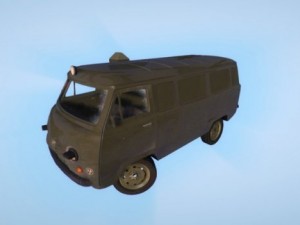 old military car 3D 模型