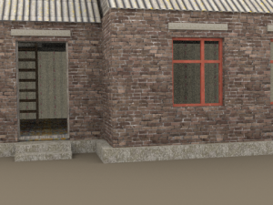 old house low poly Modelo 3D