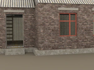 古い家の低ポリ 3Dモデル