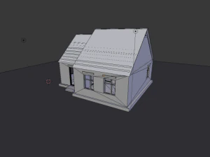 古い家の低ポリ 3Dモデル