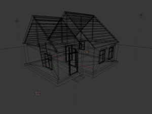 old house low poly Modelo 3D