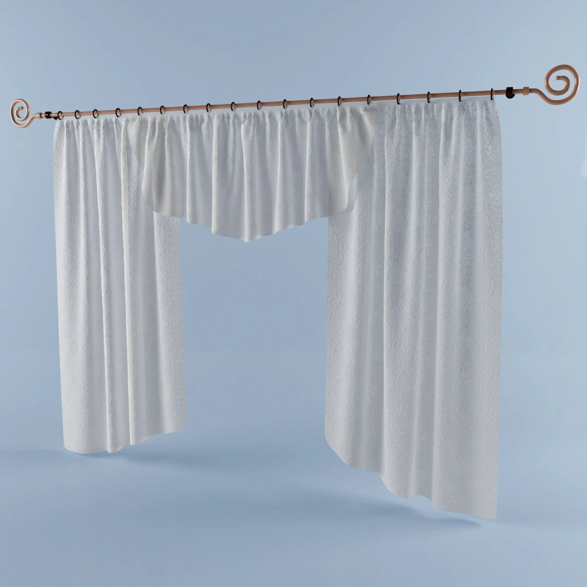 curtain tulle 3D Model .c4d .max .obj .3ds .fbx .stl .blend 