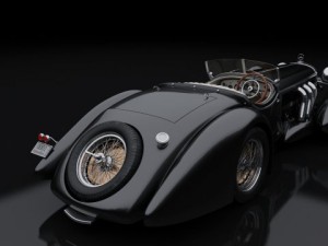 1930 mercedes benz ss roadster 3D Model