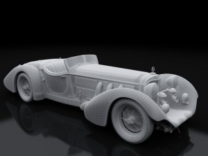 1930 mercedes benz ss roadster 3D Model
