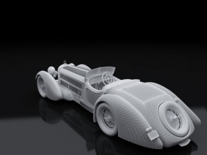 1930 mercedes benz ss roadster 3D Model