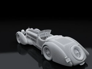 1930 mercedes benz ss roadster 3D Model