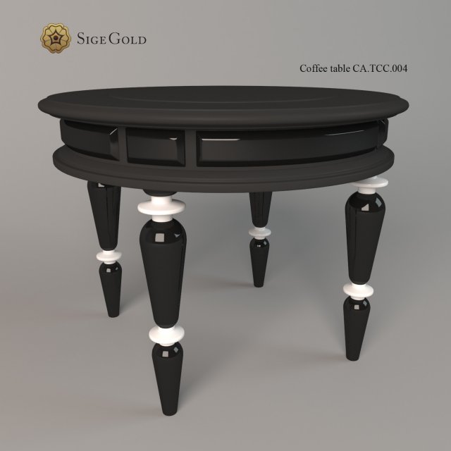 coffee table sige gold Modèle 3D .c4d .max .obj .3ds .fbx .stl .blend 
