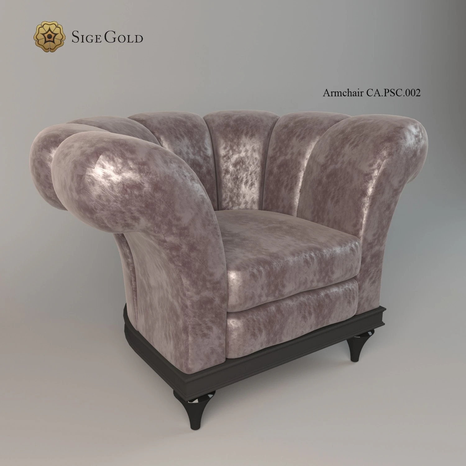 armchair sige gold 3D Model .c4d .max .obj .3ds .fbx .stl .blend