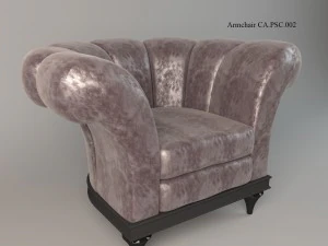 アームチェア シゲ ゴールド 3Dモデル