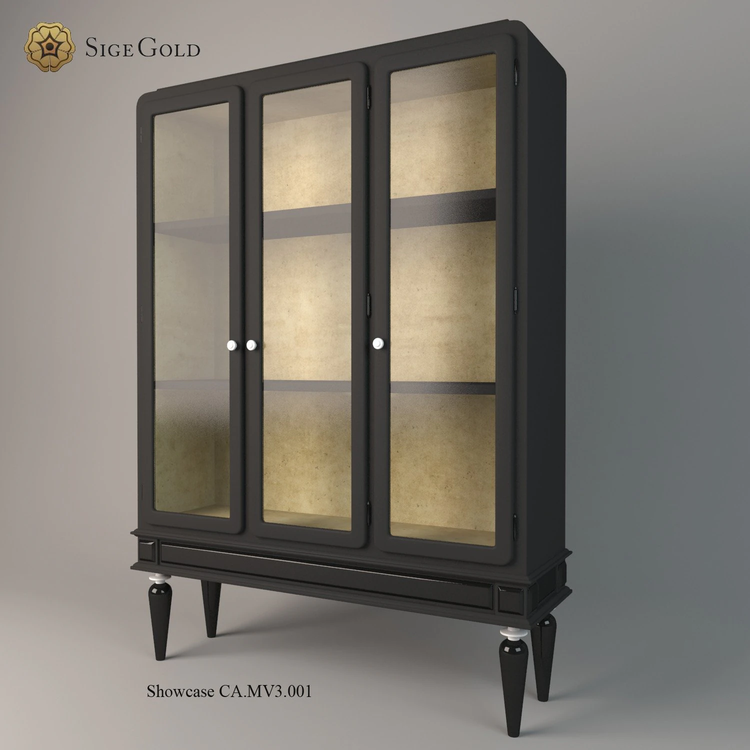 showcase sige gold 3D Model .c4d .max .obj .3ds .fbx .stl .blend 