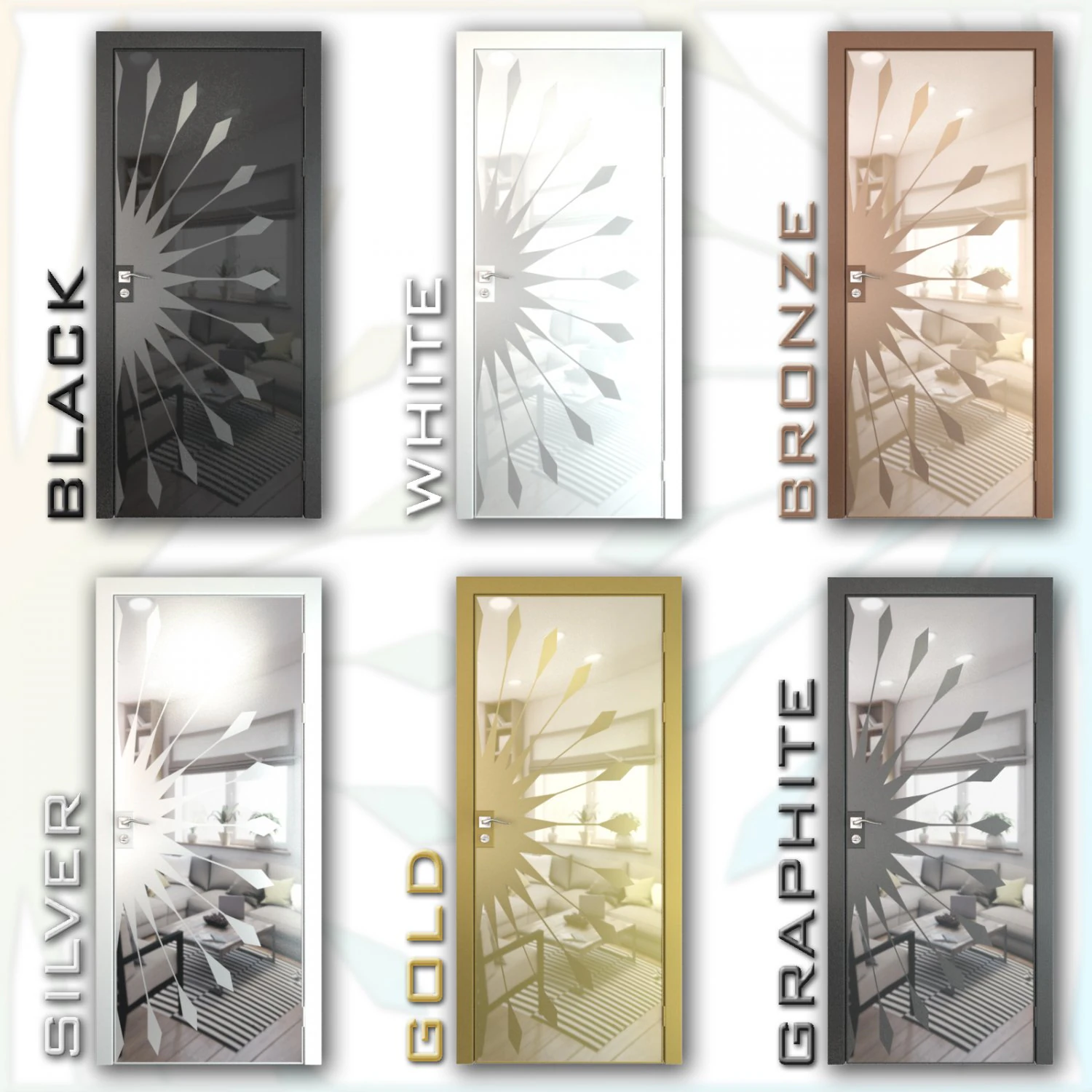 mirrored door 02 3D Model .c4d .max .obj .3ds .fbx .stl .blend 