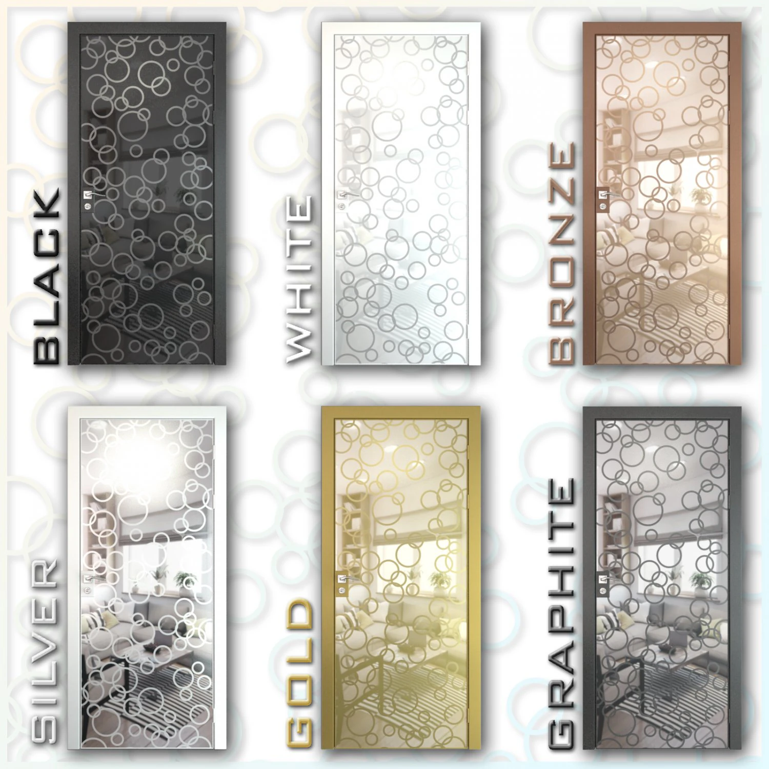 mirrored door 04 3D Model .c4d .max .obj .3ds .fbx .stl .blend