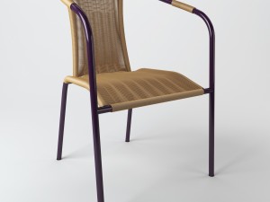 rattan chair s01 3D Model