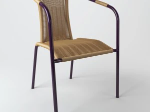 rattan chair s01 3D Model