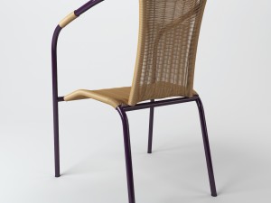 rattan chair s01 3D 模型