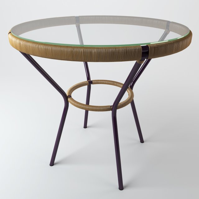 rattan table s01 Model 3D .c4d .max .obj .3ds .fbx .stl .blend 