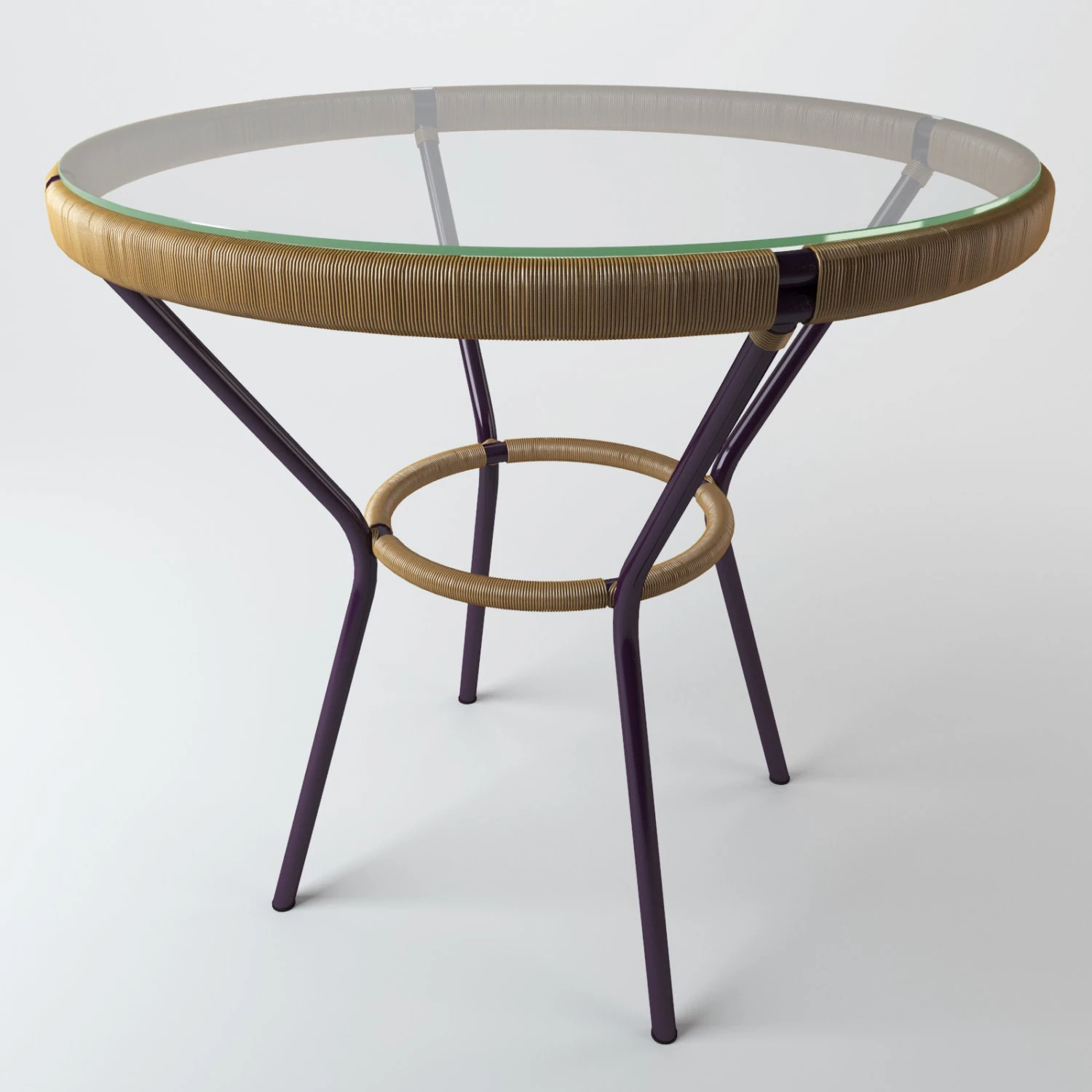 rattan table s01 3D Model .c4d .max .obj .3ds .fbx .stl .blend