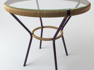 rattan table s01 3D Model