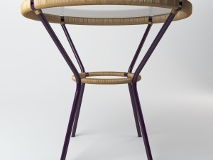 rattan table s01 Model 3D
