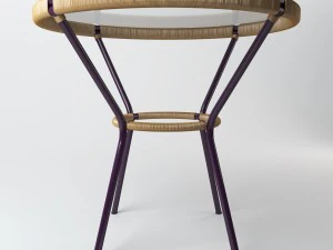 rattan table s01 3D Model