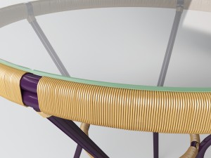 rattan table s01 Model 3D