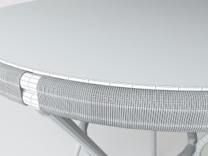 rattan table s01 Model 3D
